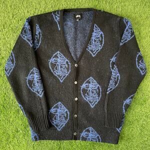 Stussy Mohair Black Mask Cardigan